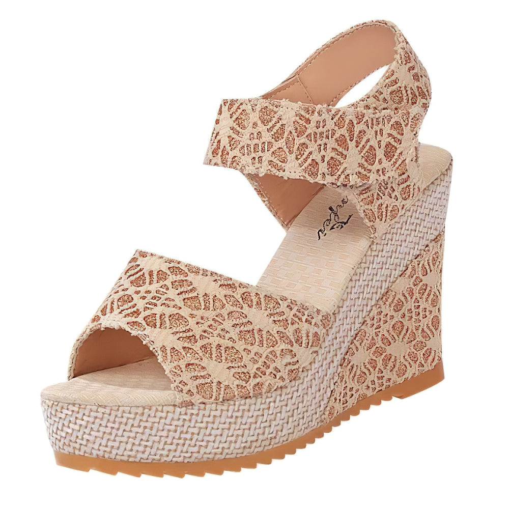 Lace Wedge High heel