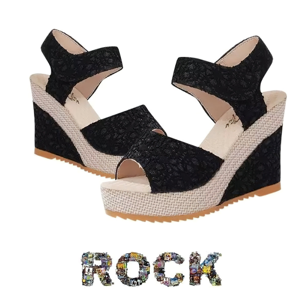 Lace Wedge High heel